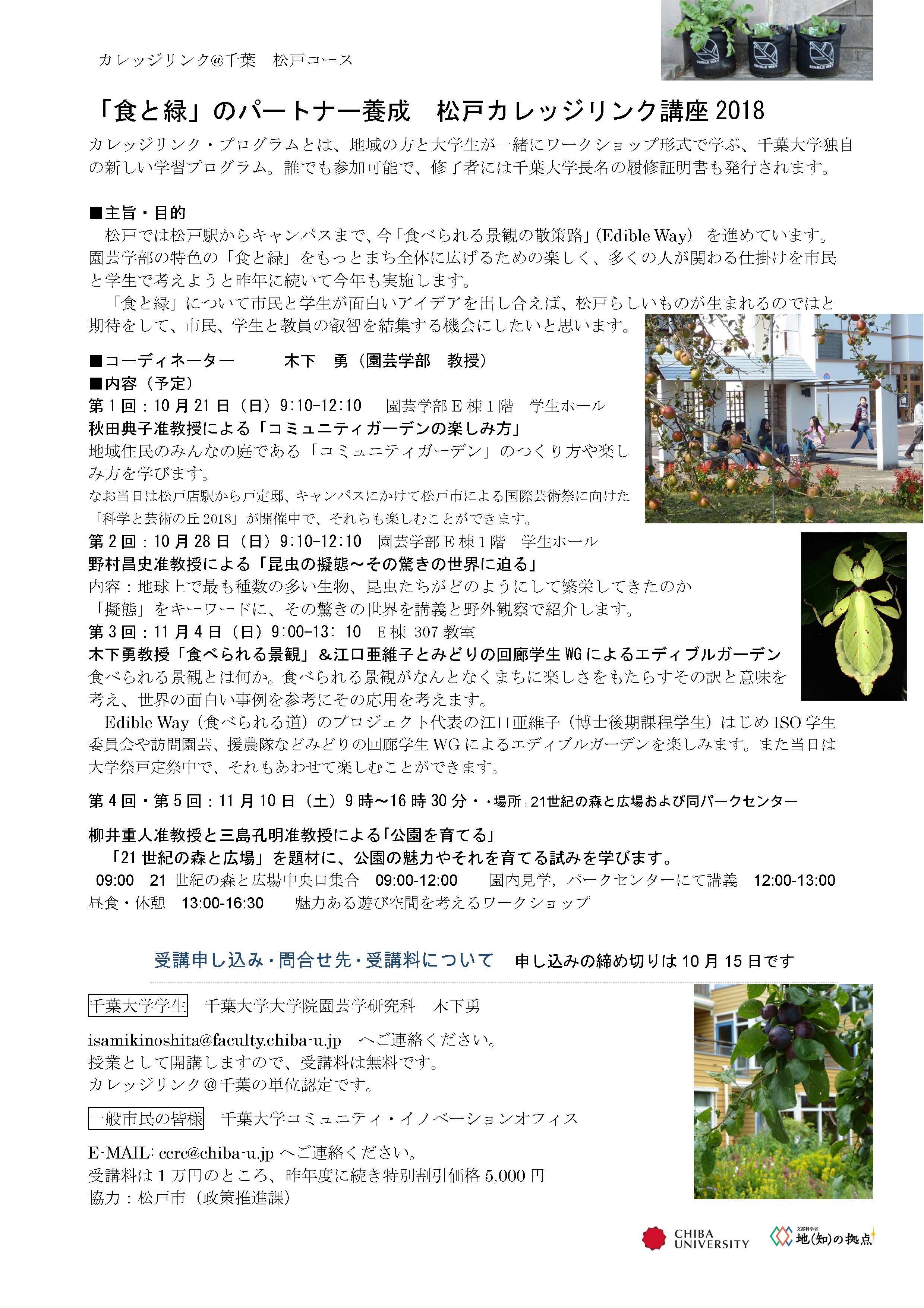 松戸カレッジリンク・プログラム ちらし
